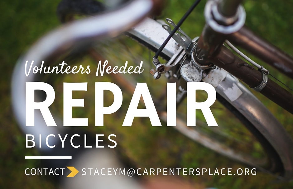 Volunteers Needed to Repair Bikes Carpenter's Place